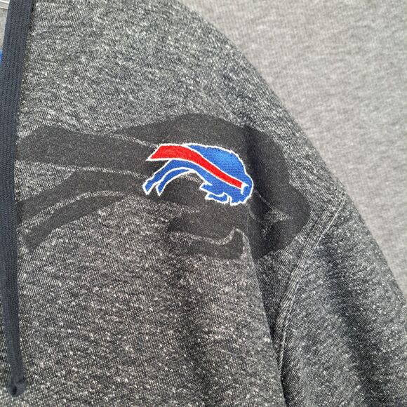 Buffalo Bills Pro Line Mens Large Gray NFL Fleece Zip Up Hoodie Sweatshirt - Picture 4 of 11